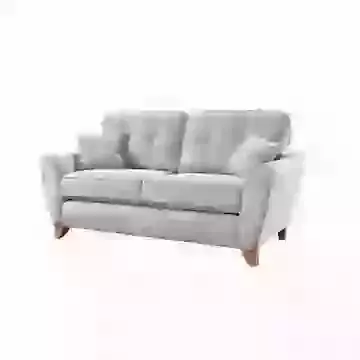 Wooden Legged Fabric 2 Seater Sofa 
